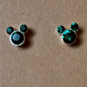Mickey Mouse costume emerald studs